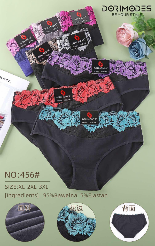 Majtki damskie Roz XL-3XL, Mix kolor Paczka 24 szt